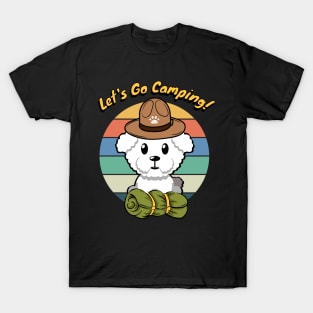 Cute Furry dog wants to go camping T-Shirt